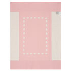 Baby Girls Pink & Ivory Knitted Blanket, 1, hi-res